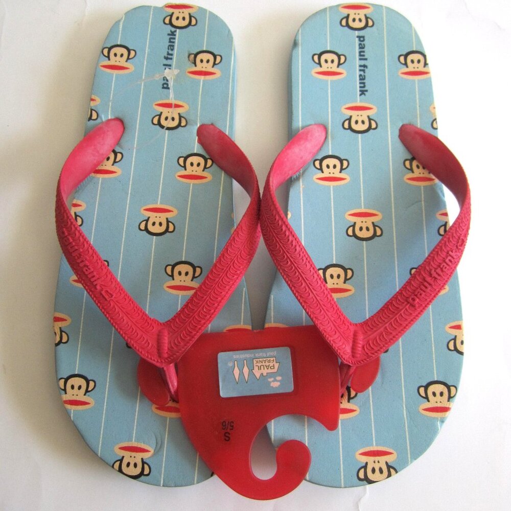 Paul Frank Julius Monkey Flip Flops Small 5/6 - Picture 2 of 5